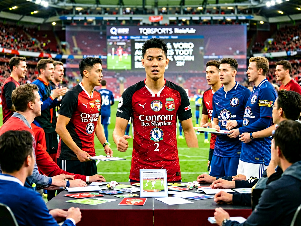 足球转会新闻,球员签约发布会现场